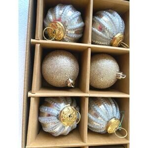 vintage-inspired mercury glass Christmas ornaments sold in curated